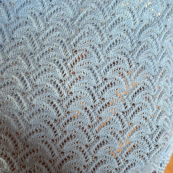 Vintage Kmart Blue Knit Cardigan Size 42 Size 14 Size Large - Picture 5 of 8